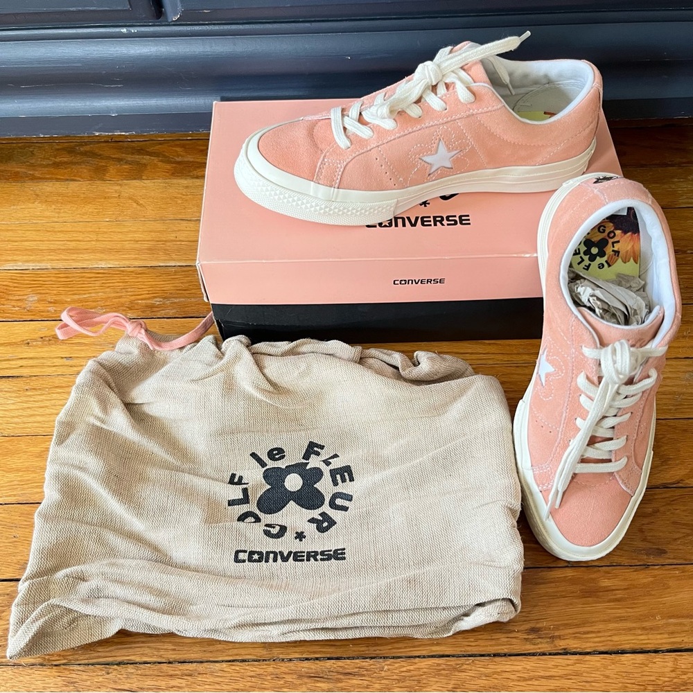 •Converse Golf Le Fleur x One Star pink suede shoes• Size 8.5